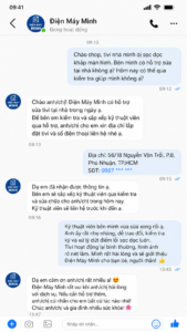 Đánh giá của khách hàng dành cho điện máy minh