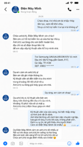 Đánh giá của khách hàng dành cho điện máy minh