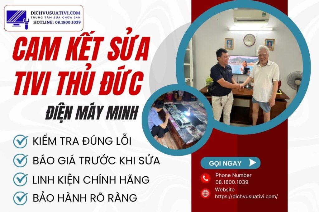 Cam kết sửa tivi quận 11 tại nhà