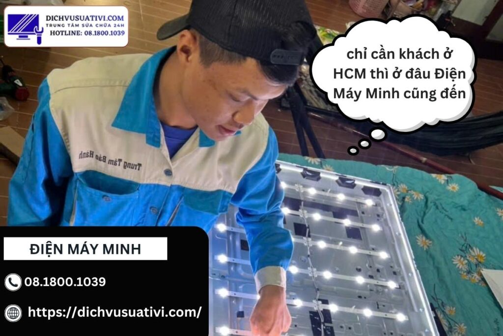 Khu vực nhận sửa tivi tại nhà ở quận 4