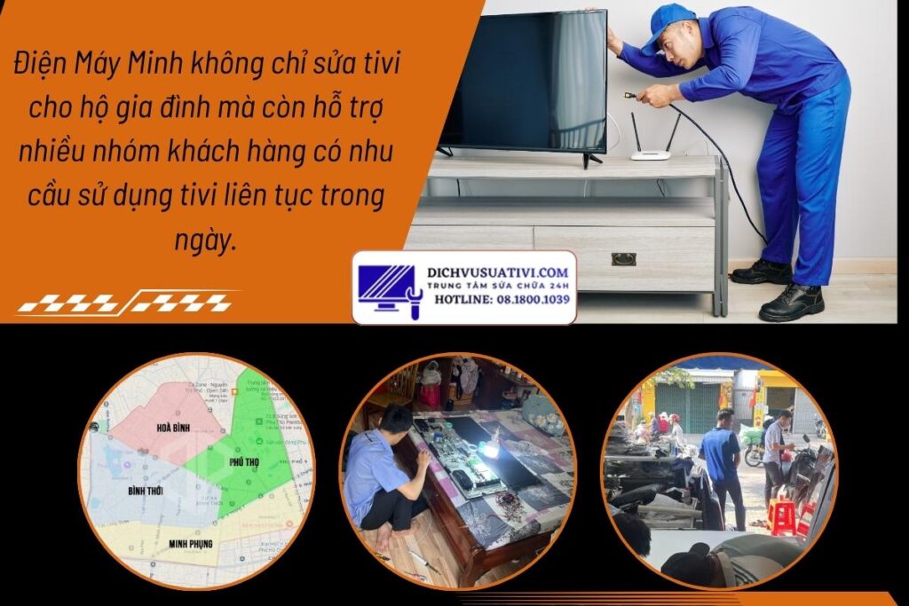 Quy trình sửa tivi quận 11 tại nhà của Điện Máy Minh