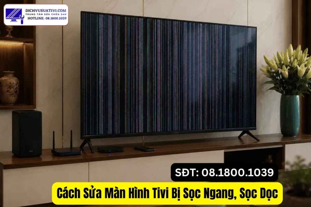 7 bước kiểm tra và sửa màn hình tivi bị sọc tại nhà