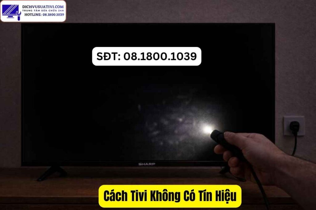 Dùng đèn pin soi màn hình tivi