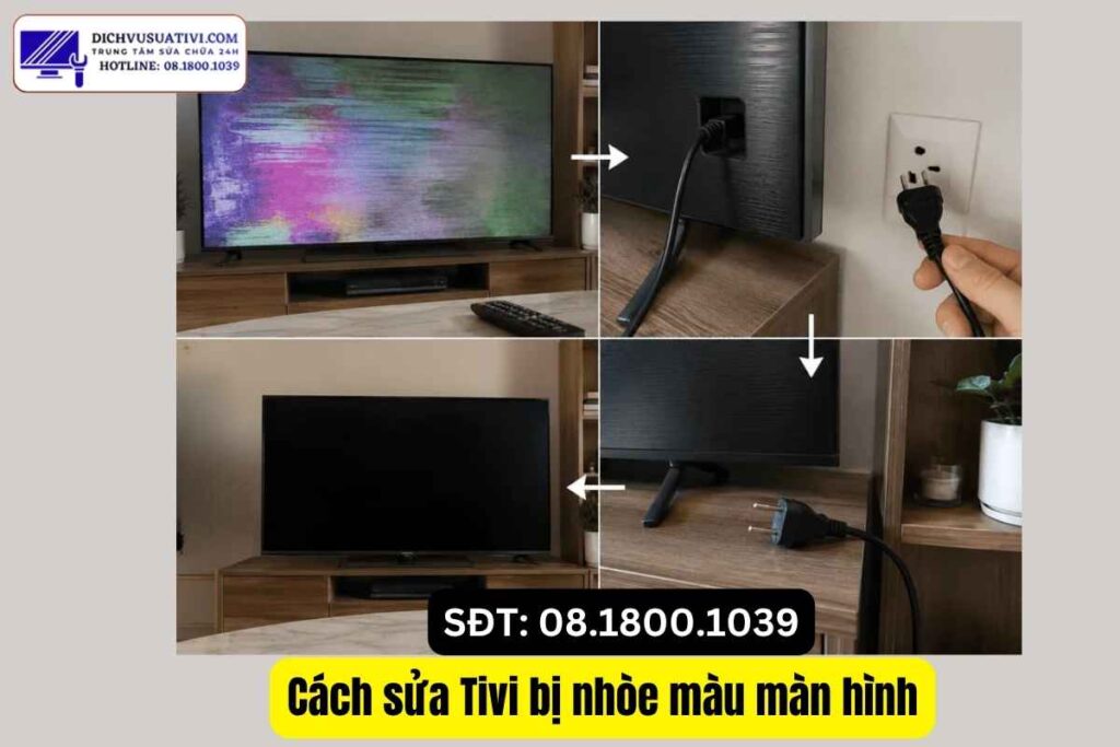 Kiểm tra dây HDMI khi tivi bị nhòe màu