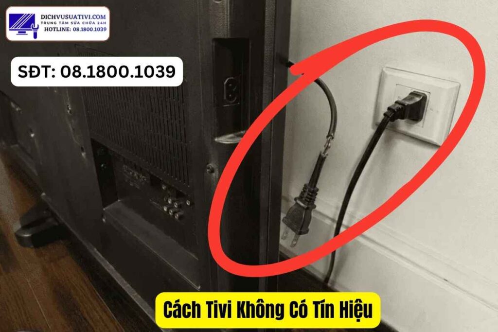 Kiểm tra ổ điện, dây nguồn tivi
