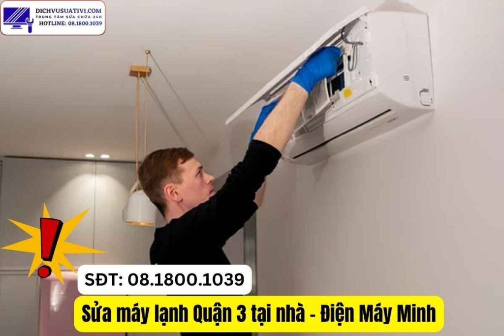 Kỹ thuật viên Điện Máy Minh kiểm tra máy lạnh tại nhà