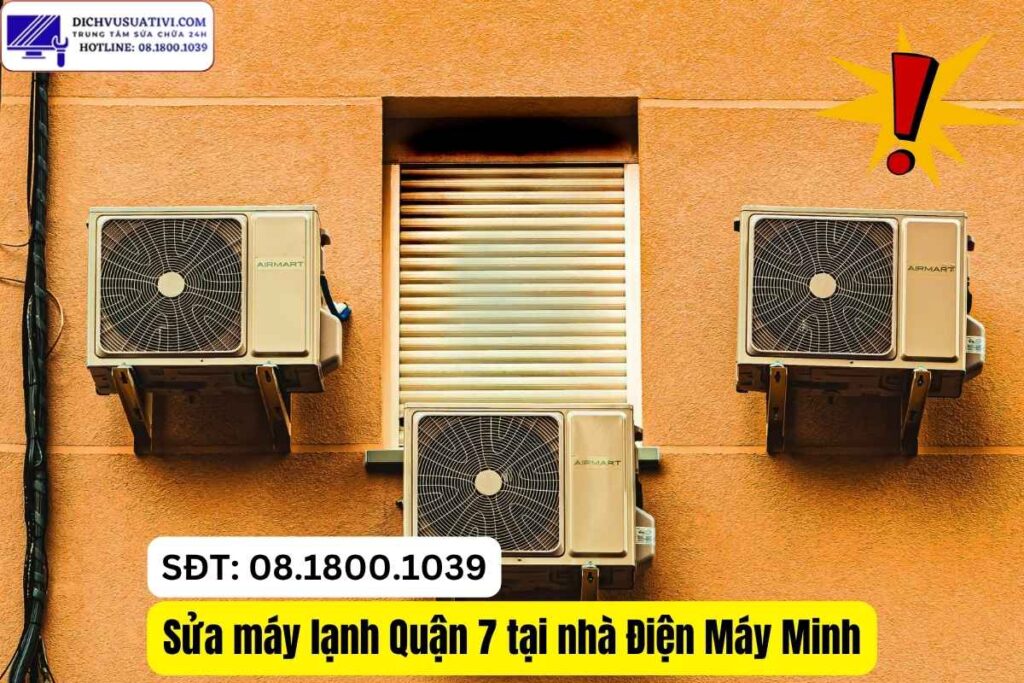 Dàn nóng máy lạnh đặt tại logia căn hộ