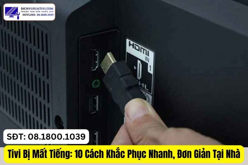 Kiểm tra dây và cổng HDMI khi tivi không có tiếng