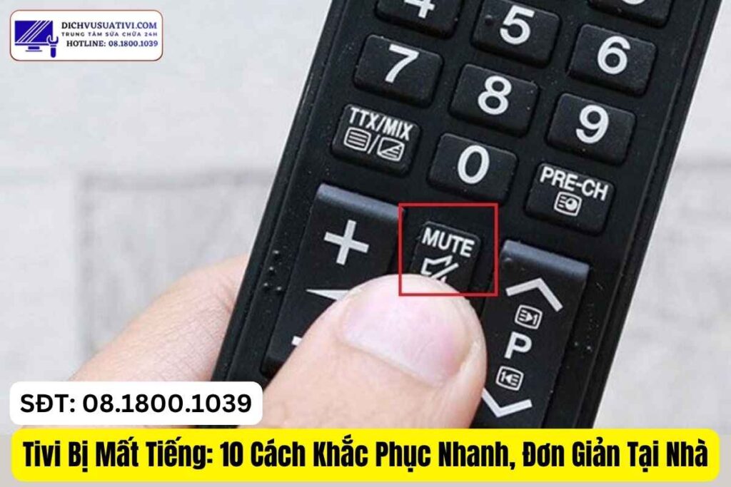 Kiểm tra nút Mute và âm lượng trên điều khiển tivi