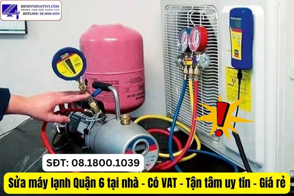 Kiểm tra xì gas máy lạnh Quận 6