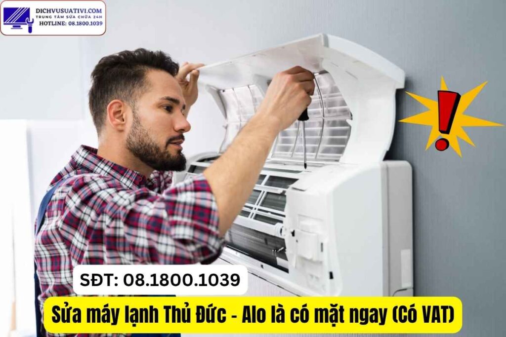 Kỹ thuật viên sửa máy lạnh tại Thủ Đức