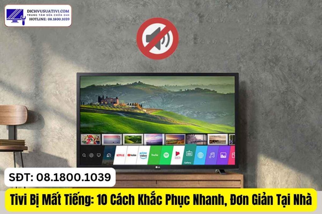 Tivi bị mất tiếng nhưng vẫn hiển thị hình ảnh